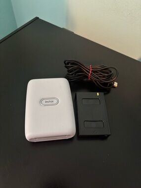 Instax light Grey  Instant Photo Printer with USB Cable